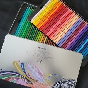 Amazon Basics Premium Colored Pencils 72 Set Art Supplies Coloring School Gift